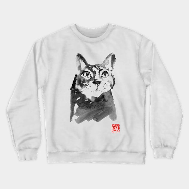 stunned cat Crewneck Sweatshirt by pechane